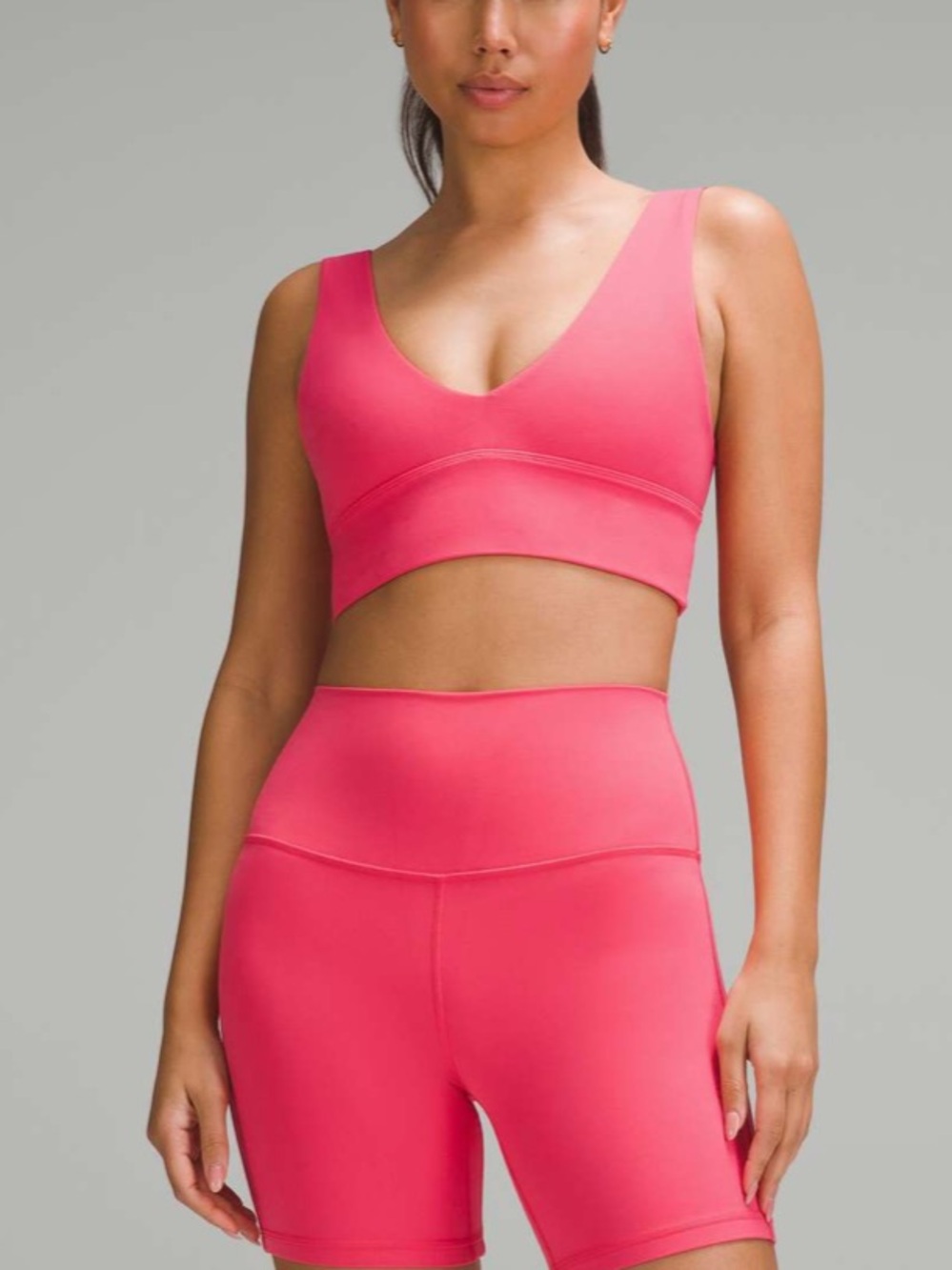 Lululemon Align V-Neck Bra *Light Support, A/B Cup Glaze Pink Size 12